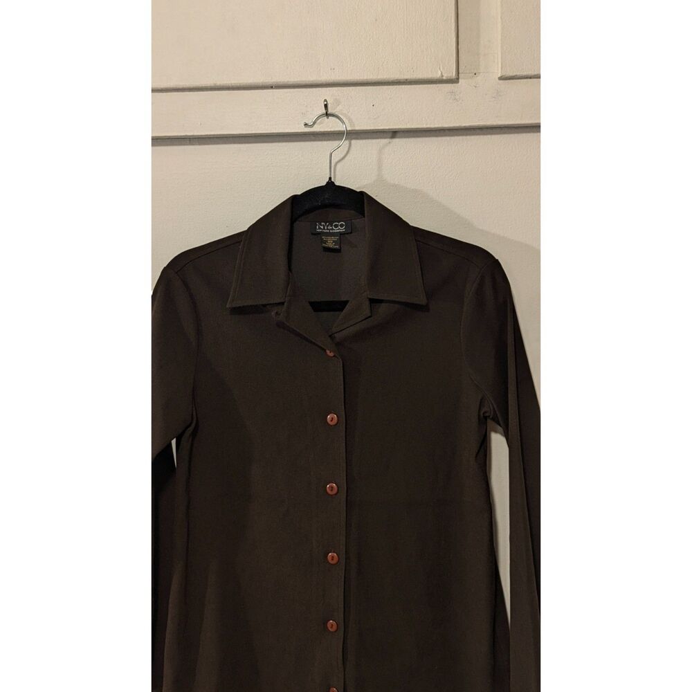 Dark Brown Button-Up NY & CO xs